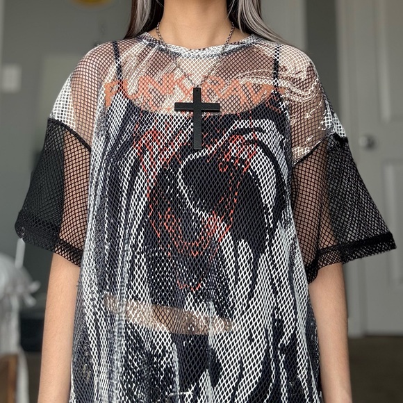 Punk Rave Mesh Shirt - Picture 6 of 11